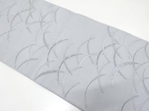 綴れ　雪芝模様織り出し　法事用名古屋帯